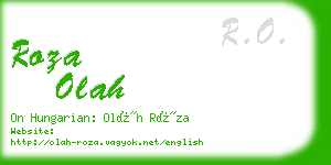 roza olah business card